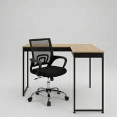 Combo Mesa Gamer em L + Cadeira Giratória para Escritório e Jogos