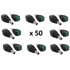 CONECTOR P4 BORNE MACHO - A9 KIT COM 50 UNIDADES, Kit 50 Conector Plug P4 Borne Macho Para Câmera Segurança