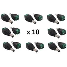 CONECTOR P4 BORNE MACHO - A9 KIT COM 10 UNIDADES, conector usado para ligar a alimentação das câmeras. cabo indicado para instalações organizadas e de fácil manutenção