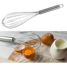 Batedor Ovos Fue Fuet Profissional Inox 26 Cm Reforçado Bolo