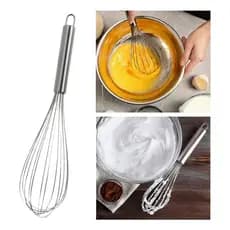 Kit 2  Batedor De Claras Massas Bolos Fuê Fouet Inox 26 Cm