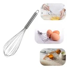 Batedor Fouet Bolos Ovos Claras Cremes Massas Omeletes Inox