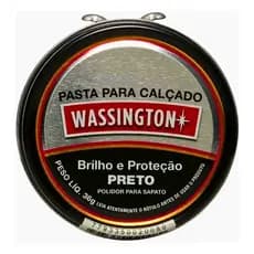 Graxa Cera Pasta Para Calçado Wassington 36g Preto