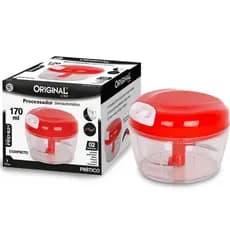Triturador de Alimentos Mini 170ml Manual para Temperos e Alho