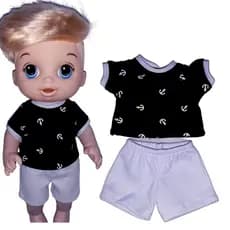 Roupa Boneca  Baby Alive Kit C/8 peças  Boneco Baby Boy Pronta Entrega