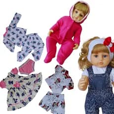 Roupa Boneca Reborn Bebê Realista RN Menina ( 48 a 51 cm)