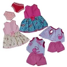 Roupa Boneca Our Generation Kit 6 Peças Vestido Calcinha Pijama Curto American Grill(leia descrição)
