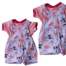 Mundo Floral Roupa Boneca  Reborn  Bebê Realista  Kit Rosa C/ 4 Peças