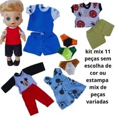 Roupa Boneco Baby Alive Menino Kit C/12 Peças  Pronta Entrega