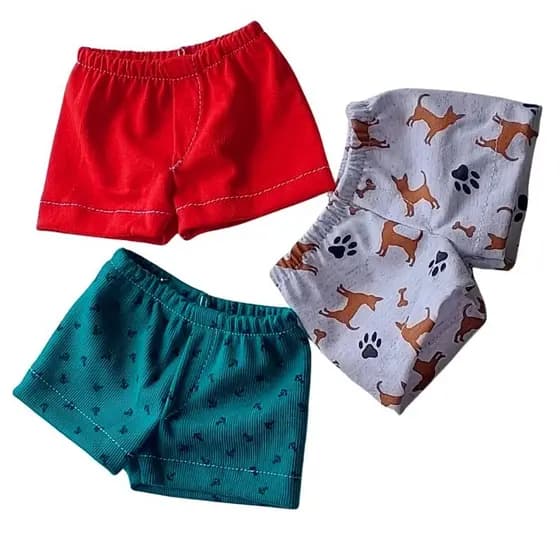 Short Boneco/Baby Alive 3 Bermuda Surfista Boneco  Roupinha (30 a 31 cm)
