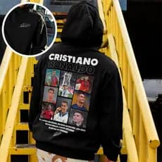 Moletom Cristiano Ronaldo Com Assinatura CR7 Robozão Blusa De Frio  Casaco Algodão