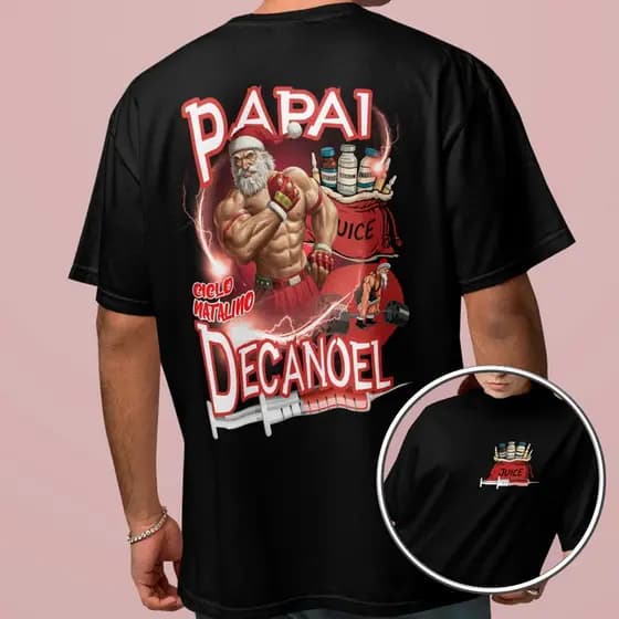 Camisa De Treino Papai Noel  Ciclo Natalino Camisa De Natal Unissex Para Treino Blusa Maromba