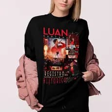 Camisa Luan Santana Registro Histórico Dvd Turnê Blusa Feminina Fã Luanete Camiseta Algodão Premium
