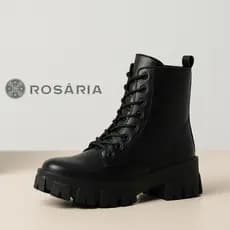 Bota Coturno Feminino Ziper Lateral Tratorada  Macia Confortável