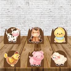 50 Forminhas Docinhos Fazendinha Aquarela