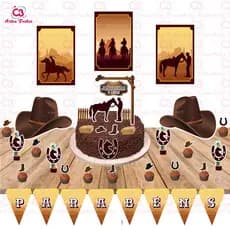 Kit Festa Country Cavalo Homem Menino 77 Itens só um bolinho