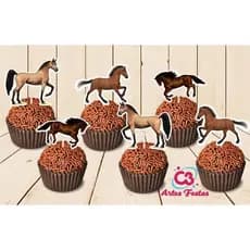 50 Topper Tags Para Docinhos Doces Cavalos De Raça Country