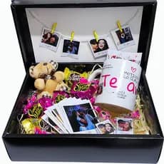 Caixa de Presente Namorado Caneca Personalizada Chaveiro Fotos Personalizados