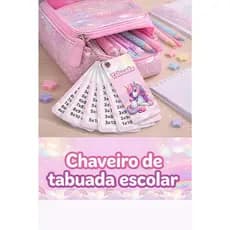 CHAVEIRO DE TABUADA PERSONALIZADO QUALQUER TEMA 4 OPERAÇÕES