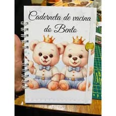 Caderneta de Saúde Personalizada Menina ou Menino Vacinação Completa Bebê  Capa Dura com Nome