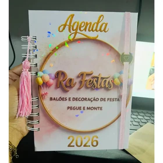 Agenda de Atendimentos Profissional Organização Controle  manicure cabelereiro todas profissões capa personalizada