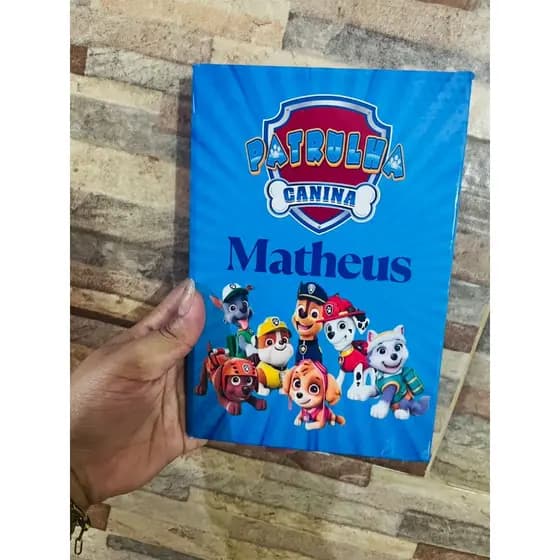 Caderno Infantil Juvenil Brochura Personalizado Com Tema e Nome Volta as Aulas Material Escolar Colegio Materia.