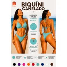 Biquíni fio duplo Canelado Asa Delta Moda Praia Para Praia Piscina Verão Outono Inverno Primavera férias parque