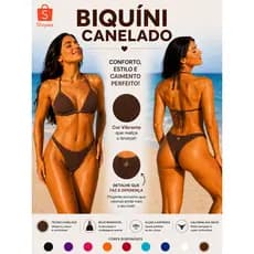 Biquíni fio duplo Asa delta Cortininha Canelado Feminino Moda Praia Para Praia Piscina Verão Outono Inverno Primavera