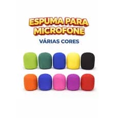 Espuma Para Microfone SM58 Varias cores Condensador Sennheiser, Leson, Shure, TSi, Importados