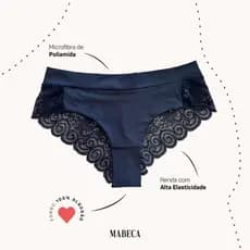 Kits  Calcinha sensual com renda cós duplo frente dupla