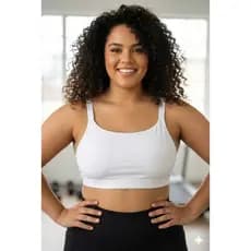 Top esportivo Fitness plus sise com bojo Removivel e Alças ajustáveis Sutiã Top Faixa Academia plus sise alça 18 mm