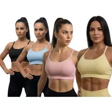 Top esportivo Fitness Canelado com bojo Removivel Sutiã Top Faixa Academia E KIT COPA DO MUNDO