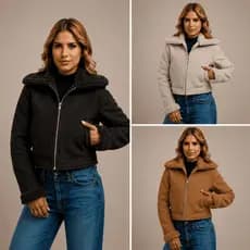 Jaqueta Feminina Inverno Peluciada Casaco Forrado Inverno Quentinho