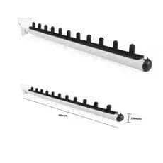 5 - Cabideiro Arara P/Canaletado Rt RETO Branco Kit 5 Unidades Expositor mdf