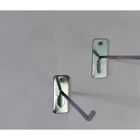 20 Ganchos Para Parede de 20cm Expositor Prata Zincado