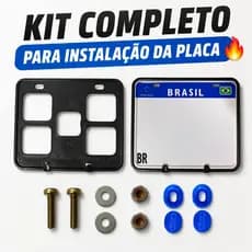 Suporte Traseiro Universal de Placa para Moto + Parafusos de Fixação e Lacre Antifurto