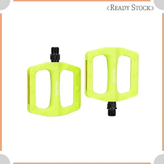 [Xmzdonji] Conjunto De Pedais De Bicicleta Planos Leve Nylon Plataforma Pedal Cobre Para Deslocamento E Mountain Bike