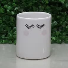 Porta Pentes Porcelana Cílios  Rosa Escova de Cabelo , Tesourinha, Escovas de dente , Porta treco Lavabo Banheiro