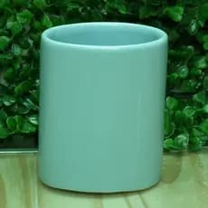 Porta Pentes Porcelana Verde Bebe Porta Escova de Cabelo , Tesourinha , Escovas de Dentes , Porta Treco Lavabo