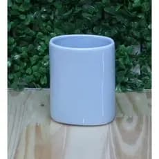 Porta Pentes Porcelana Azul Candy Escovas de Cabelo , Tesourinha , Escovas de dentes , Porta Treco Lavabo Banheiro