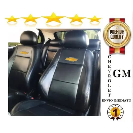 Capa Banco Carro De Couro Chevrolet 100% Corsa Celta Astra Agile cobalt onix spin
