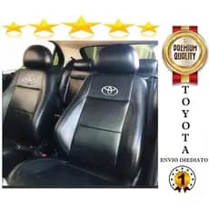 Capa para banco carro 100% couro automotivo logo Toyota Corolla 2005 a 2008