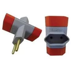 Kit 50 Peças Adaptador Triplo de Tomada 2 Polos