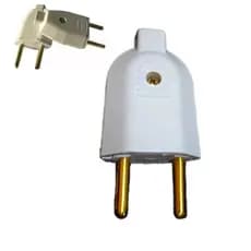 Kit 100 Peças Plug Macho 2 Polos Pino Tomada Conexão Elétrica Extensão