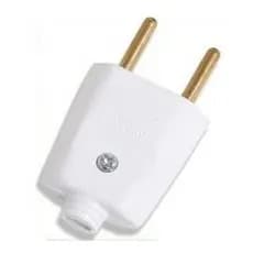 Kit 50 Peças Pino Macho 2P 10A Maciço BRANCO
