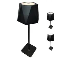 Luminaria Abajur Mesa 3 Tons LED Bateria Recarregavel USB Casa Quarto Sala Mesa Trabalho Recepçao Moderna Iluminaçao