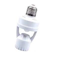 Soquete Sensor de Presença para Lampada E27 360 Graus Fotocelula Iluminaçao Automatica Sensor Movimento Corredor Jardim