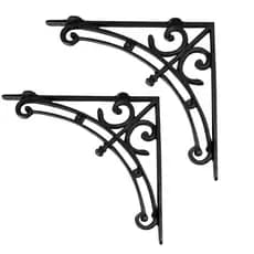 Kit 2 Mão Francesa de Ferro Fundido Cantoneira Suporte para Prateleira 40x40cm