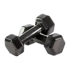 Par de Halter Sextavado Emborrachado 12 Kg