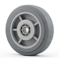 Roda Para Carrinho De Supermercado Z&a Tpr 6x2